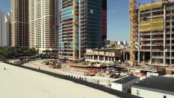 Estates Acqualina Construction Site Sunny Isles Beach — Stock video