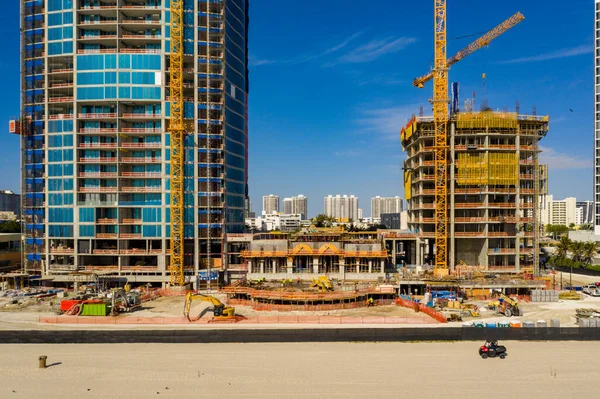 Flygfoto Ständerna Vid Acqualina Sunny Isles Beach — Stockfoto