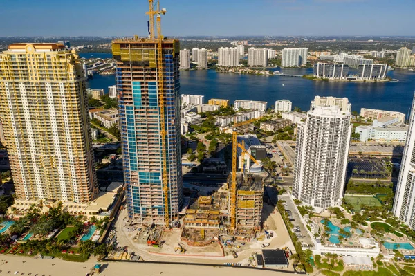 Aerial Drone Photo Estates Acqualina Miami Dade — Stock Photo, Image