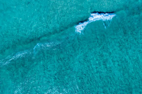 Aerial Overhad Shot Waves Crashing Motion Blur — Stock Photo, Image