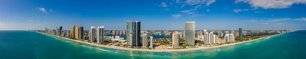 Miglior Panorama Aereo Miami Sunny Isles Beach Costa Della Florida — Foto Stock