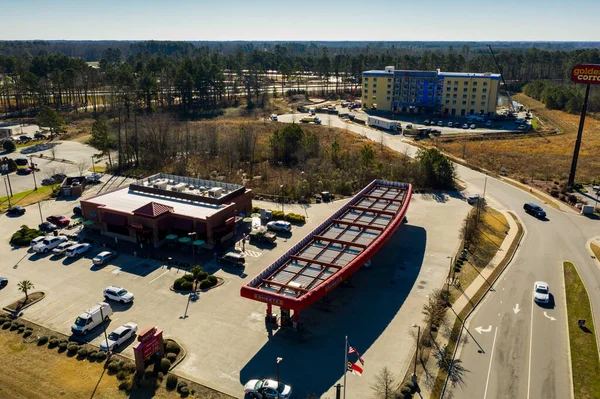 Foto Udara Sheetz Pom Bensin Smithfield North Carolina — Stok Foto