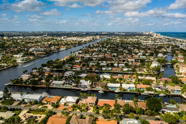 Fort Lauderdale Viertel Waterfront Immobilien — Stockfoto