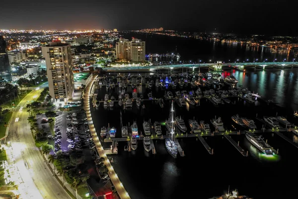 Letecká Fotografie Palm Harbor Marina West Palm Beach — Stock fotografie