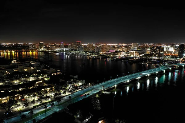 Légi Felvétel Royal Palm Way Bridge West Palm Beach — Stock Fotó