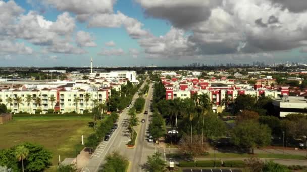 Aerial Drone Video Downtown Doral Usa — 图库视频影像