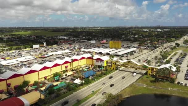 Swap Shop Fort Lauderdale Zdjęcia Lotnicze Drona — Wideo stockowe