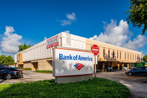 Bank America Hallandale Florida Usa — Stock Photo, Image