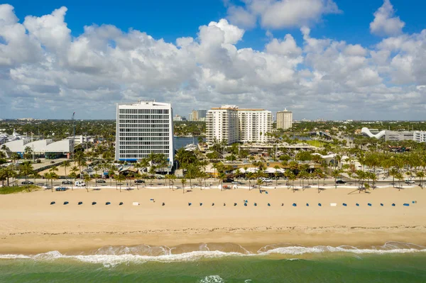 로더데일 Fort Lauderdale Beaches 2020 폐쇄되었다 코로나 바이러스 Covid 전염병 — 스톡 사진