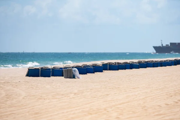 Fort Lauderdale Beach Chiuso Causa Coronavirus Covid — Foto Stock