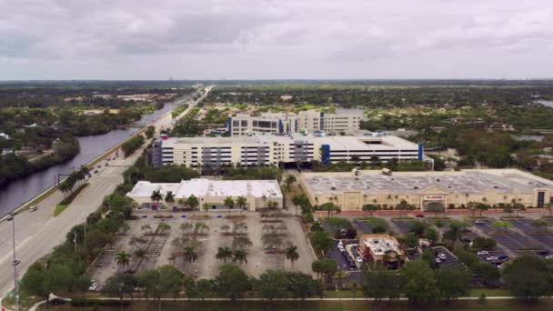 Aerial Video Memorial Hospital West Medical Centre Pembroke Pines — 图库视频影像