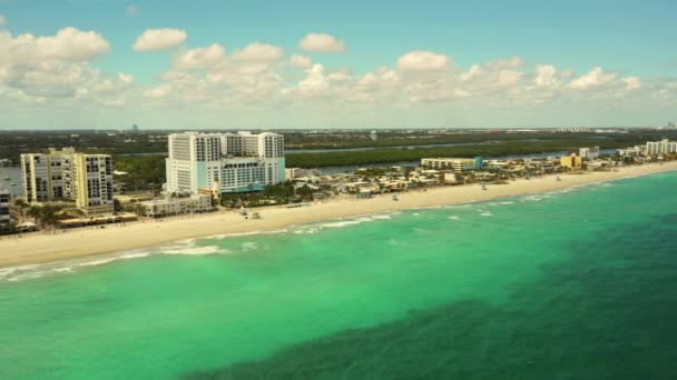 Clip Aerea Hollywood Beach — Video Stock