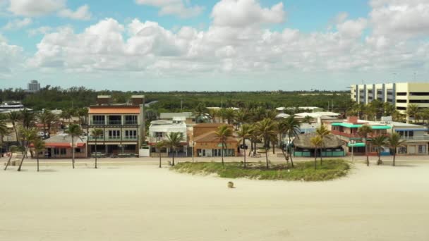 Hollywood Beach Coronavirus Stängning Florida Usa — Stockvideo