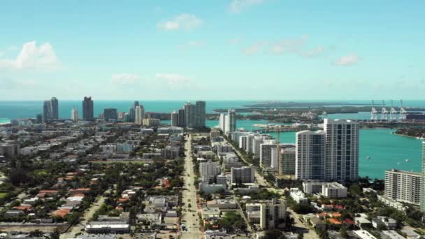 Imágenes Aéreas Miami Beach Dirección Sur — Vídeo de stock