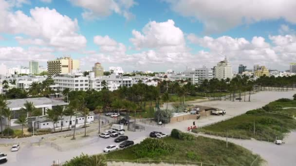 Hotell Stängda Ocean Drive Miami Beach Coronavirus Kontroll Begränsa Social — Stockvideo
