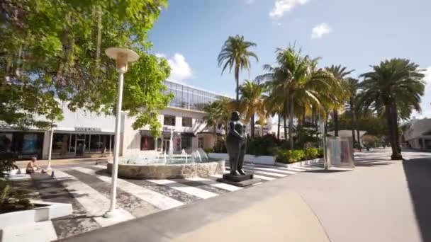 Video Del Movimento Miami Beach Botero Lincoln Road — Video Stock