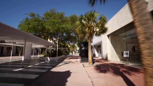 Lincoln Road Mall Vacío Sin Turistas Coronavirus Apagado — Vídeos de Stock