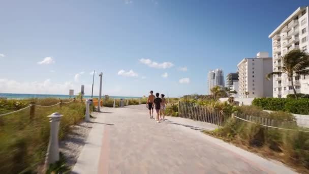 Pasarela Pavimentada Miami Beach Video Tour — Vídeos de Stock