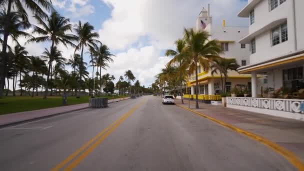 Miami Beach Stängd För Att Stoppa Spridningen Coronavirus Covid Pandemisk — Stockvideo