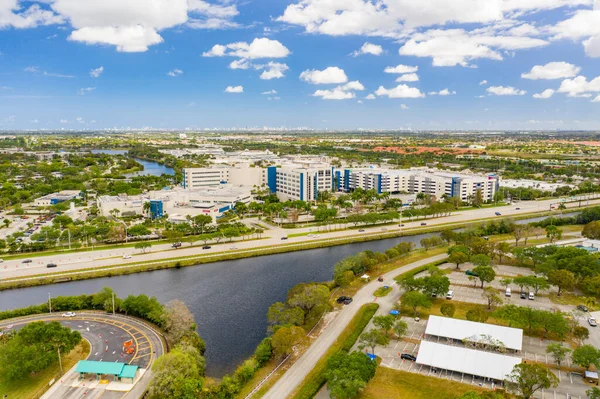 Foto Aérea Memorial Hospital West Pembroke Pines — Foto de Stock