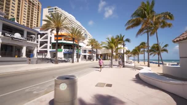 Beach Place Fort Lauderdale Uzavřen Důvodu Vypnutí Coronavirus Nařídil Vláda — Stock video