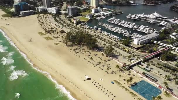 Personas Prohibidas Fort Lauderdale Beach Coronavirus Cerrado — Vídeo de stock