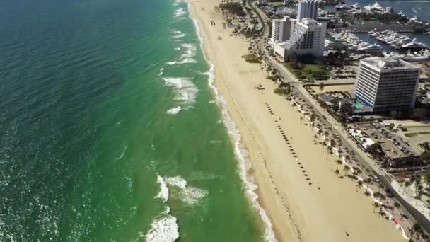 Inga Människor Fort Lauderdale Beach Stängd — Stockvideo