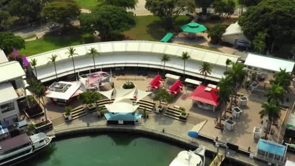 Bayside Miami Leállt Hogy Chloe Terjedését Coronavirus Covid — Stock videók