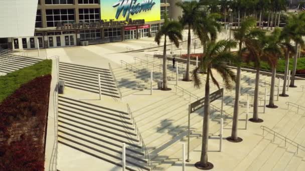 Lépcsők American Airlines Arena Downtown Miami Ben — Stock videók