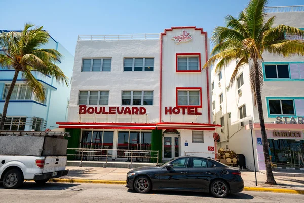 Boulevard Hotel Fermé Pour Arrêter Propagation Coronavirus Covid — Photo