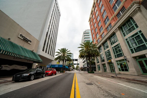 Empresas Lojas Centro Miami Fechado Para Parar Propagação Coronavirus Covid — Fotografia de Stock