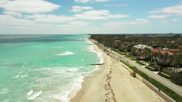 West Palm Beach Severa Erosión Arena Nivel Agua Aumento — Vídeo de stock