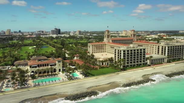 Beach Erosion Palm Beach Breakers — Stock Video