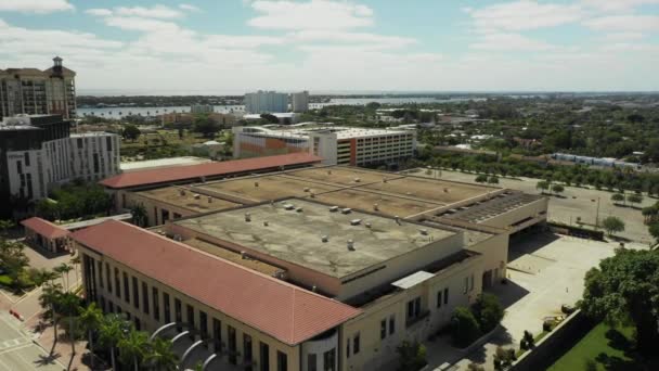 Salida Aérea Revelan Centro Convenciones West Palm Beach — Vídeos de Stock