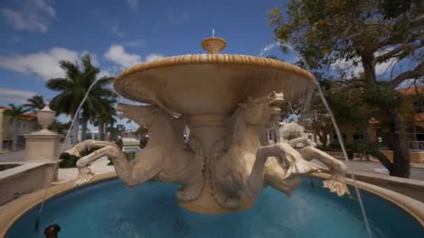 Flagler Memorial Fountain West Palm Beach Florida Eua — Vídeo de Stock