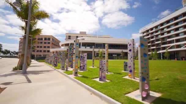 Colorful Public Art Downtown West Palm Beach — Stock Video