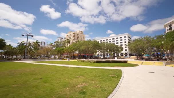 Filmagem Movimento Flagler Park West Palm Beach — Vídeo de Stock