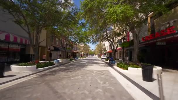 Vláda Uzavřela West Palm Beach Clematis Street Podniky Restaurace Zastavit — Stock video