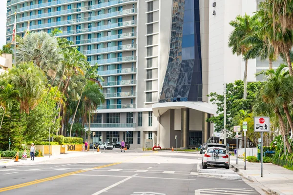 Desolate Streets Downtown Miami Brickell Stay Home Orders Slow Spread — Stock Photo, Image