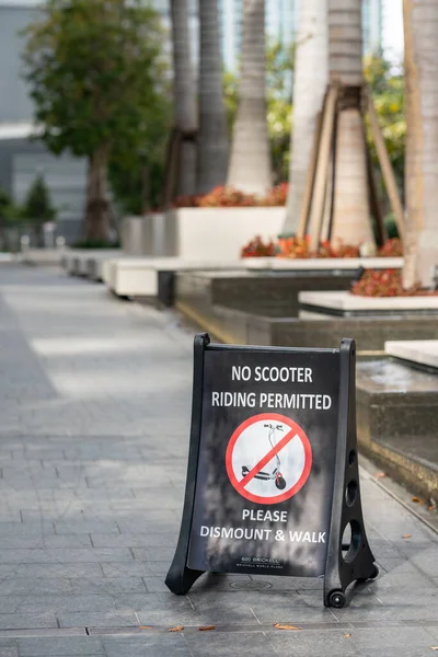 Scooter Riding Permitted Sign City — Stock Photo, Image