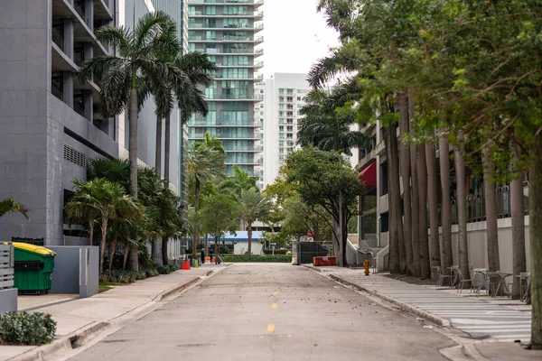 Desolate Streets Downtown Miami Brickell Coronavirus Covid Closures Quarantine — Stock Photo, Image