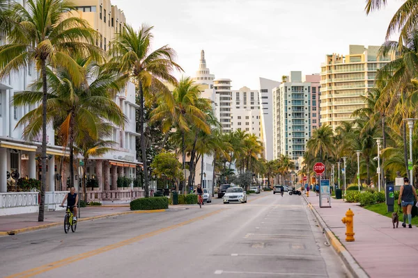 Miami Beach Chiusa Alla Lenta Diffusione Del Coronavirus Covid Quarantena — Foto Stock