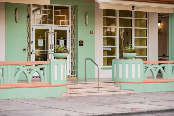 Hilton Miami Beach Closed Slow Spread Coronavirus Covid Pandemic Quarantine — Stock Photo, Image