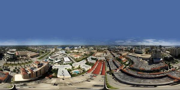 Luchtfoto 360 Bolvormig Equrechthoekig Panorama Van Downtown West Palm Beach — Stockfoto