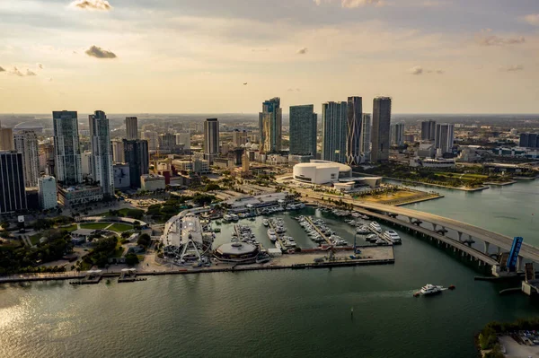 Drone Photography Downtown Miami — стокове фото
