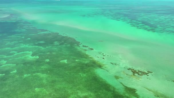 フロリダのサンゴ礁の海マイアミ デイド空撮 — ストック動画