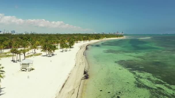 Belle Spiagge Miami Chiuse Osservare Distanza Sociale Coronavirus Covid — Video Stock