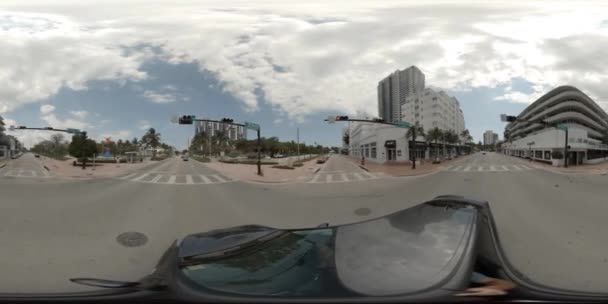 Coronavirus Cerró Covid Miami Beach Collins Avenue — Vídeo de stock