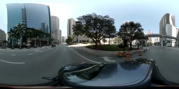 Miami Den Brickell 360Vr Küresel Görüntüler — Stok video