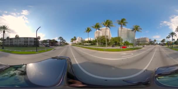 Dirigindo 360 Filmagens Bal Harbour Durante Coronavirus Covid Encerrou Quarentena — Vídeo de Stock